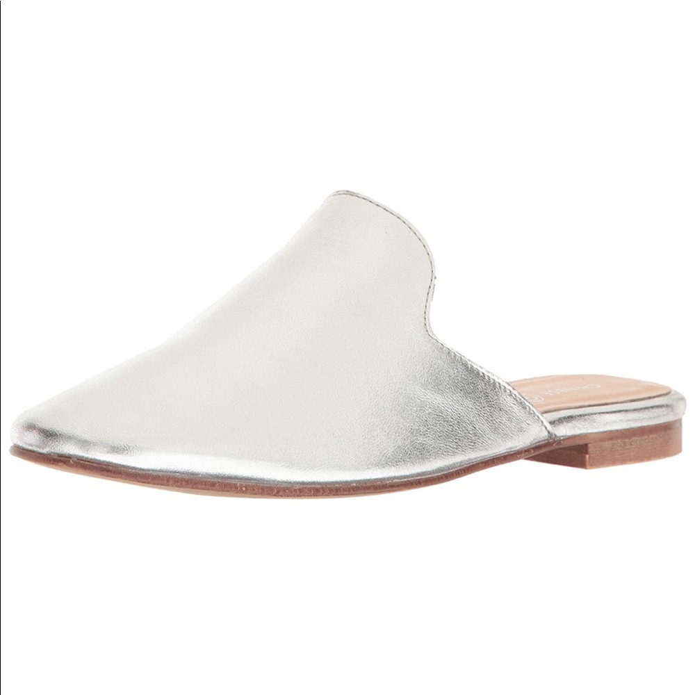 Silver Metallic Butter Soft Leather Mules